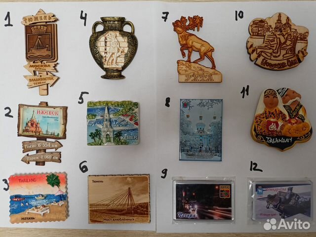 Магниты сувенирные на холодильник