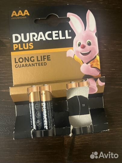 Батарейки Duracell тип ааa 2 шт (мизинчиковые)
