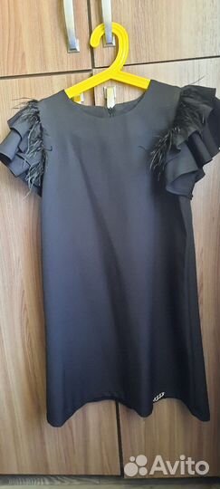 Платье для девочки черное 134