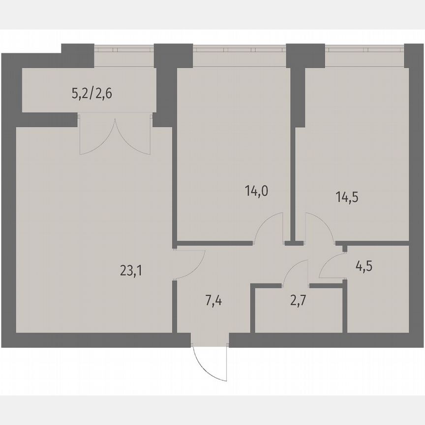 2-к. квартира, 68,8 м², 10/13 эт.