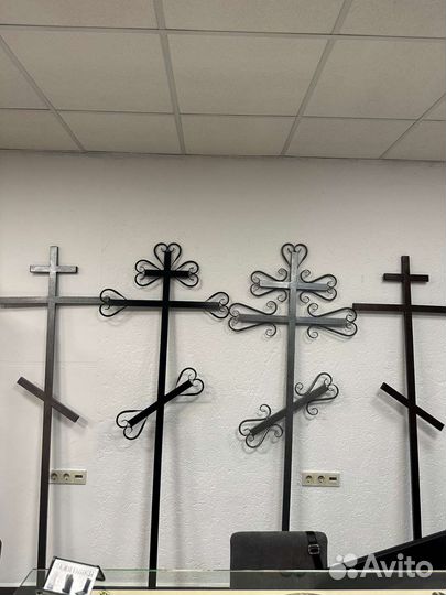 Кресты ритуальные металлические