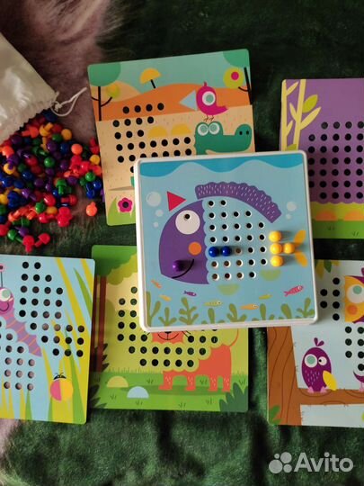 Мозаики, фетровые игрушки, книжки