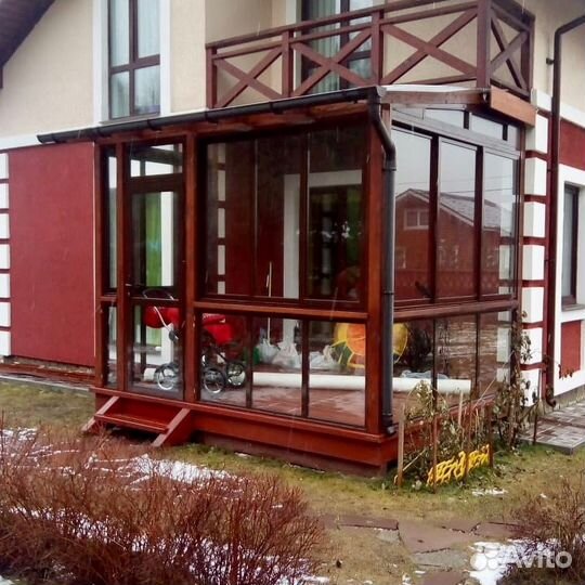 Остекление веранд алюминиевое