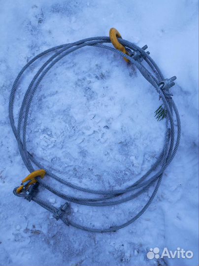 Трос буксировочный металлический, 4,5 м с