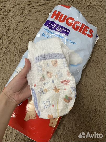 Подгузники трусики huggies 6