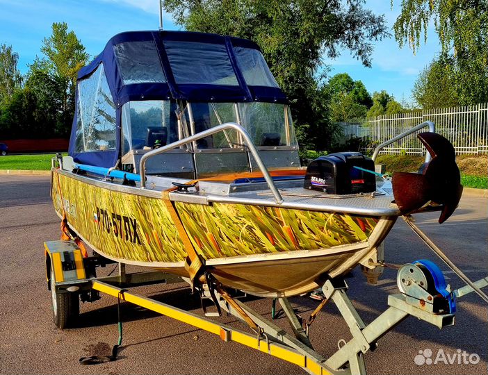 Катер «FishLine470»+прицеп+Yamaha50 + Suzuki2,5