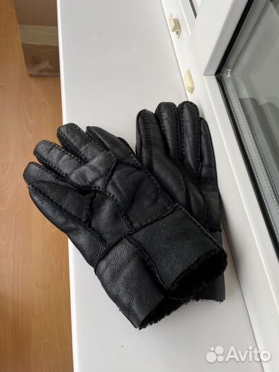 Перчатки кожаные зимние мужские