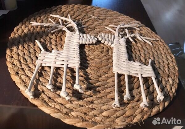 Плетеные елочные игрушки