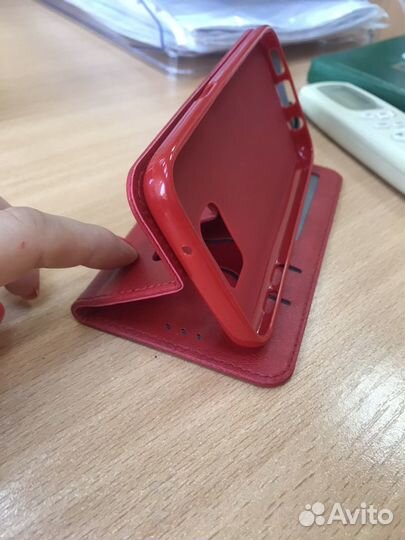 Чехол книжка для samsung s7 красный новый