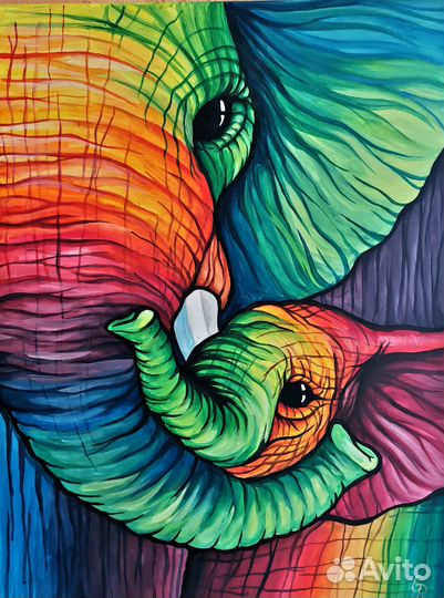 Интерьерная картина слоники