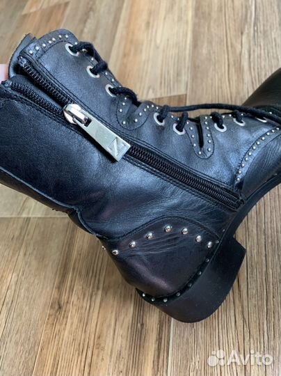 Ботинки zara кожаные