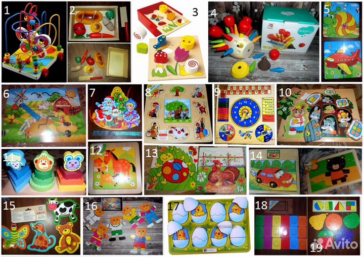 Деревянные развивающие игрушки