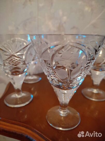 Фужеры хрустальные Чехия Богемия