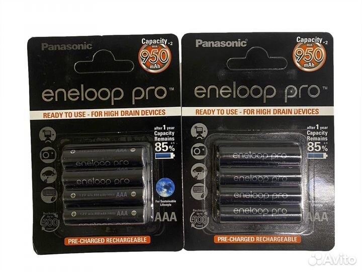 Аккумуляторы Panasonic eneloop pro AAA 1,2V 950mAh