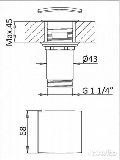 Cezares Смеситель porta-BLI2-NOP