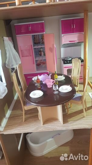 Кукольный домик для барби с мебелью