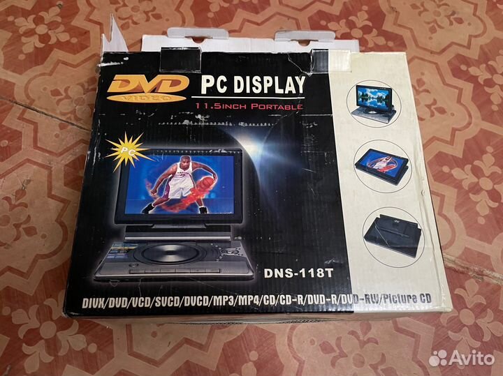 Портативный dvd плеер DNS-118T