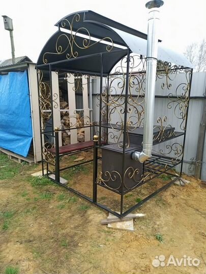 Беседка мангал для дачи