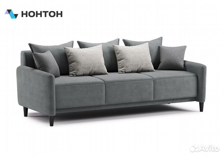 Диван тик-так Дакота серый / белый