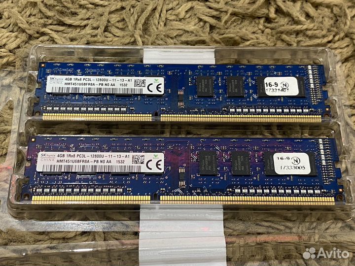 Оперативная память Hynix DDR3 1600Mhz