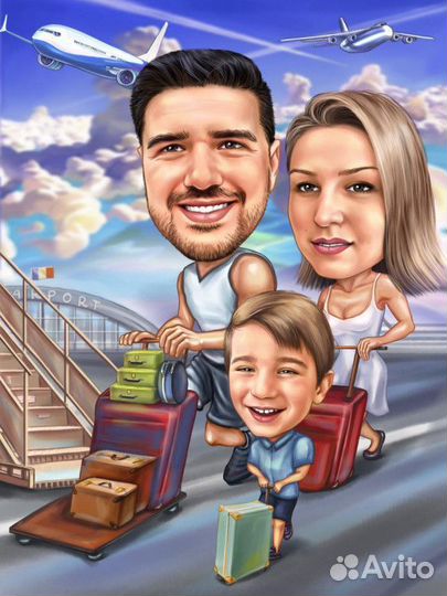 Шарж фото на печать