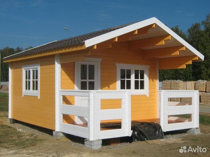 Летний дачный домик 4х6 м из профилированного брус