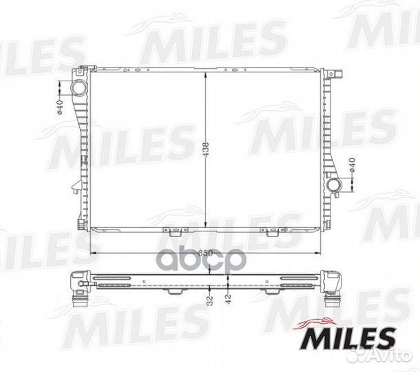 Acrb057 Радиатор BMW E39 2.0-3.0 99- acrb057 Miles