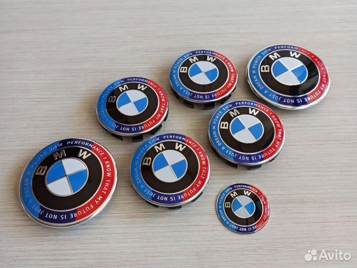 Комплект Эмблем бмв юбилейные 7шт