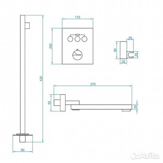 Душевая система RGW Shower Panels SP-370B 5114083