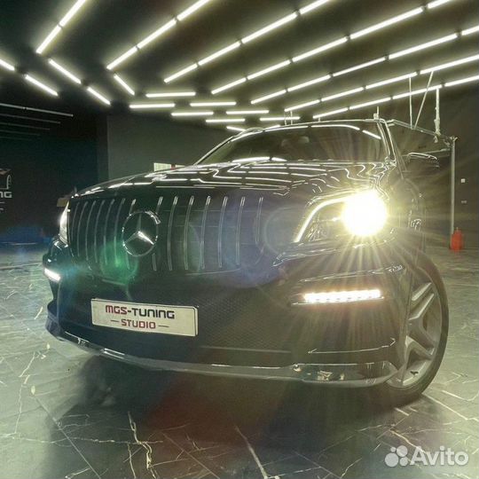 Губа + дхо с накладками + Решетка на GL-Class X166