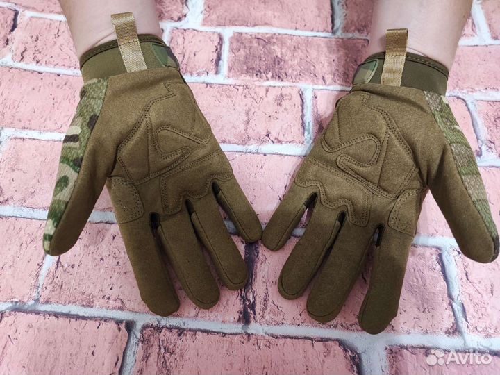Тактические перчатки Мультикам,камуфляж