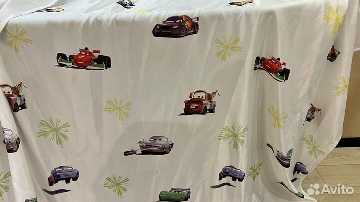 Шторы детские с героями мультфильма Тачки