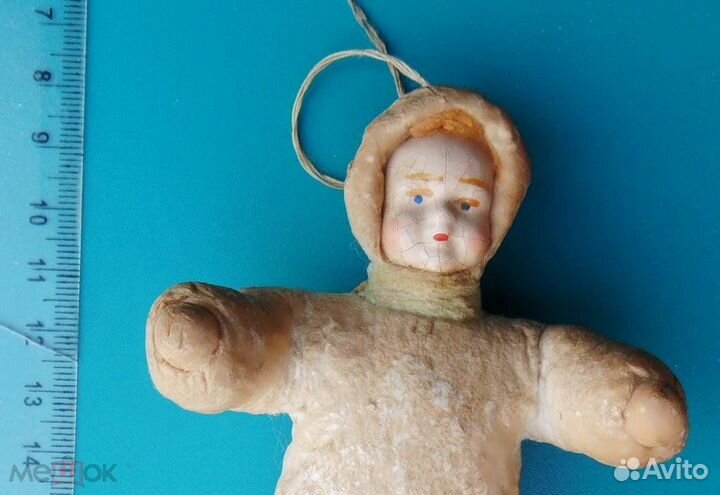 Девочка В шубке вата SR елочная игрушка ватная