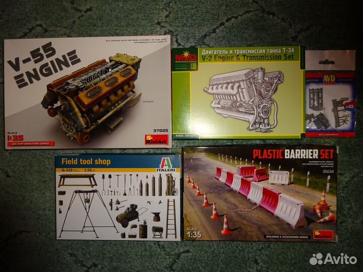 Сборные пластиковые модели 1/24, 1/35, 1/43, 1/48