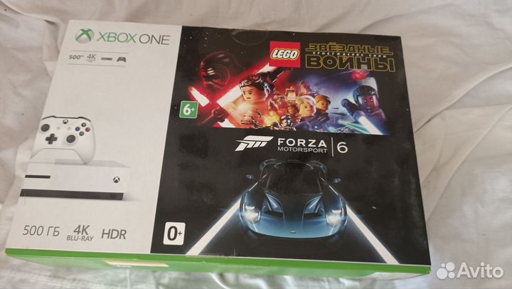 Xbox One s 500gb + игры + геймпад