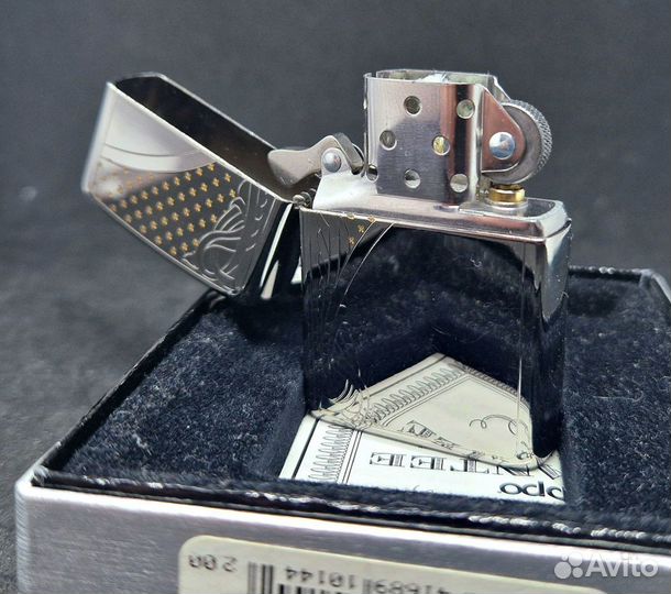 Zippo 1996 Rhythmical Ribbons SilverPlate