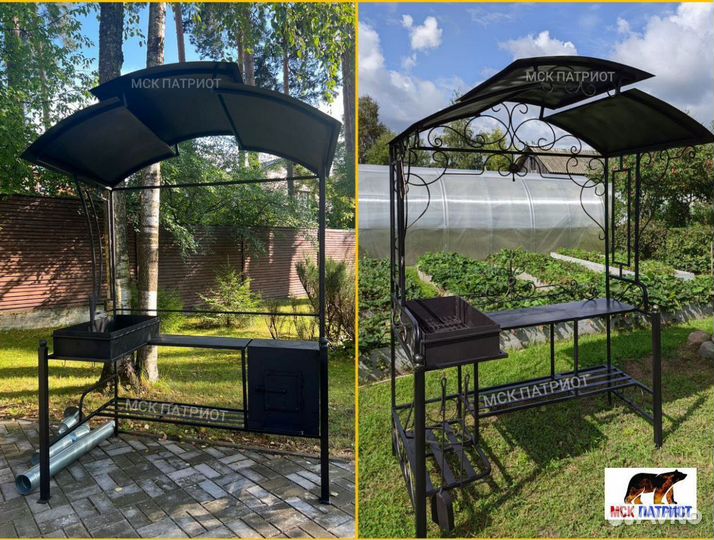 Мангал с крышей