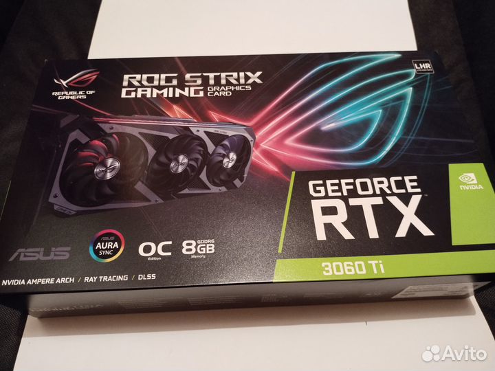 Видеокарта asus ROG Strix GeForce RTX 3060 Ti V2