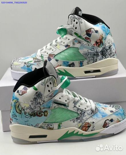 Кроссовки Nike Air Jordan 5 Retro White (Арт.84008