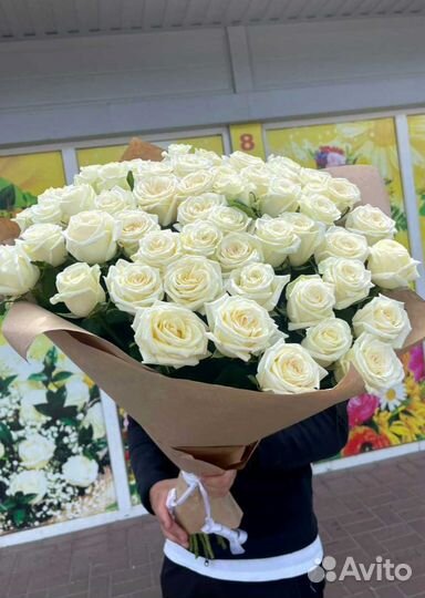 Розы с доставкой, букет роз 51 шт