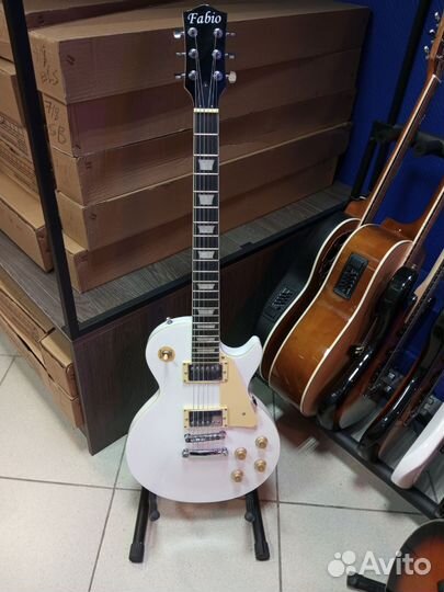Гитара электро Fabio Les Paul новая белая
