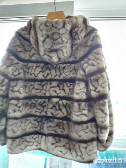 Шуба норковая с капюшоном