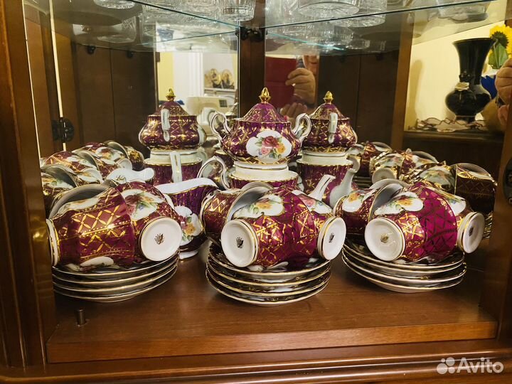 Сервис чайный, фабр. Китай, фарфор на 12 персон