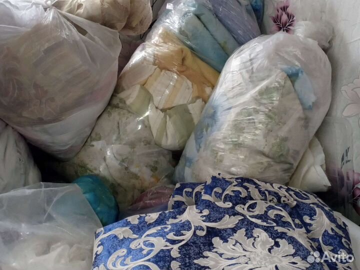 Остатки штор, тюлей