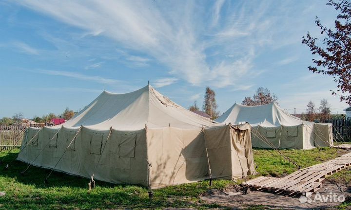 Армейская брезентовая палатка 40 местная