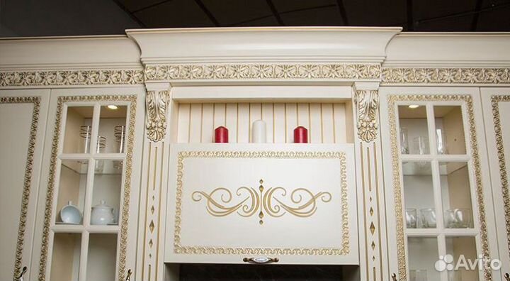 Кухонный гарнитур Империал 7 прямая 3,3М золото