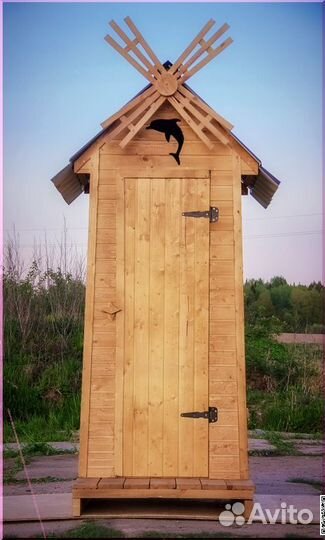 Дачный туалет деревянный ART128