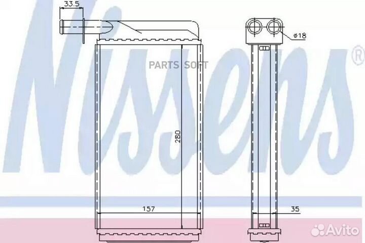 Радиатор отопителя saab 9000 (1985) 2.0 T16