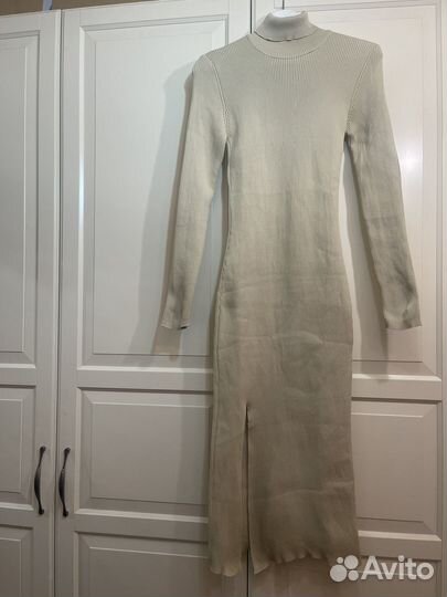 Платья трикотажное лапша с разрезом