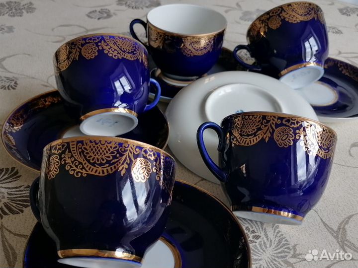 Чайный сервиз лфз кобальтовый